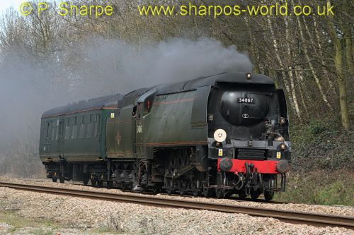 34067 Tangmere passing Widney Manor